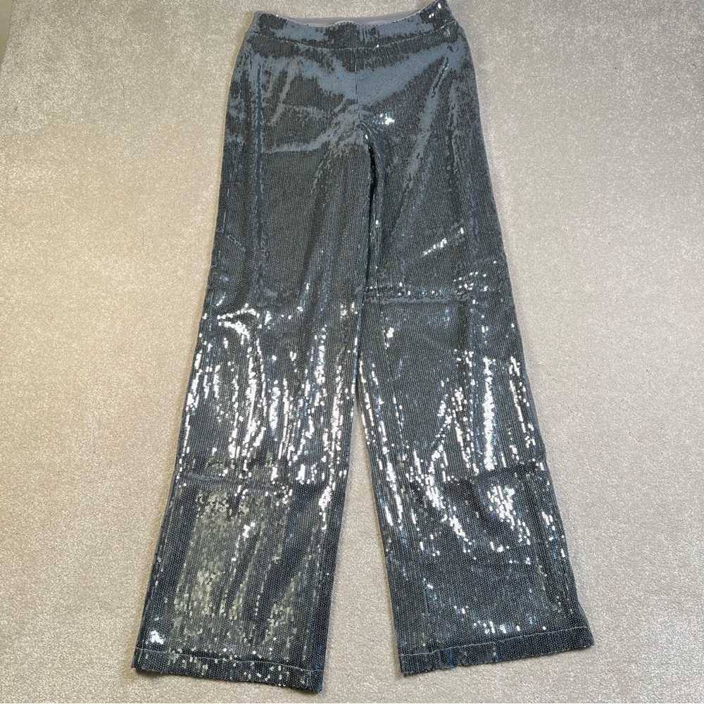 Sequin Silver Pants Straight Leg Holiday‎ Party New Year Disco Ball A New Day 2